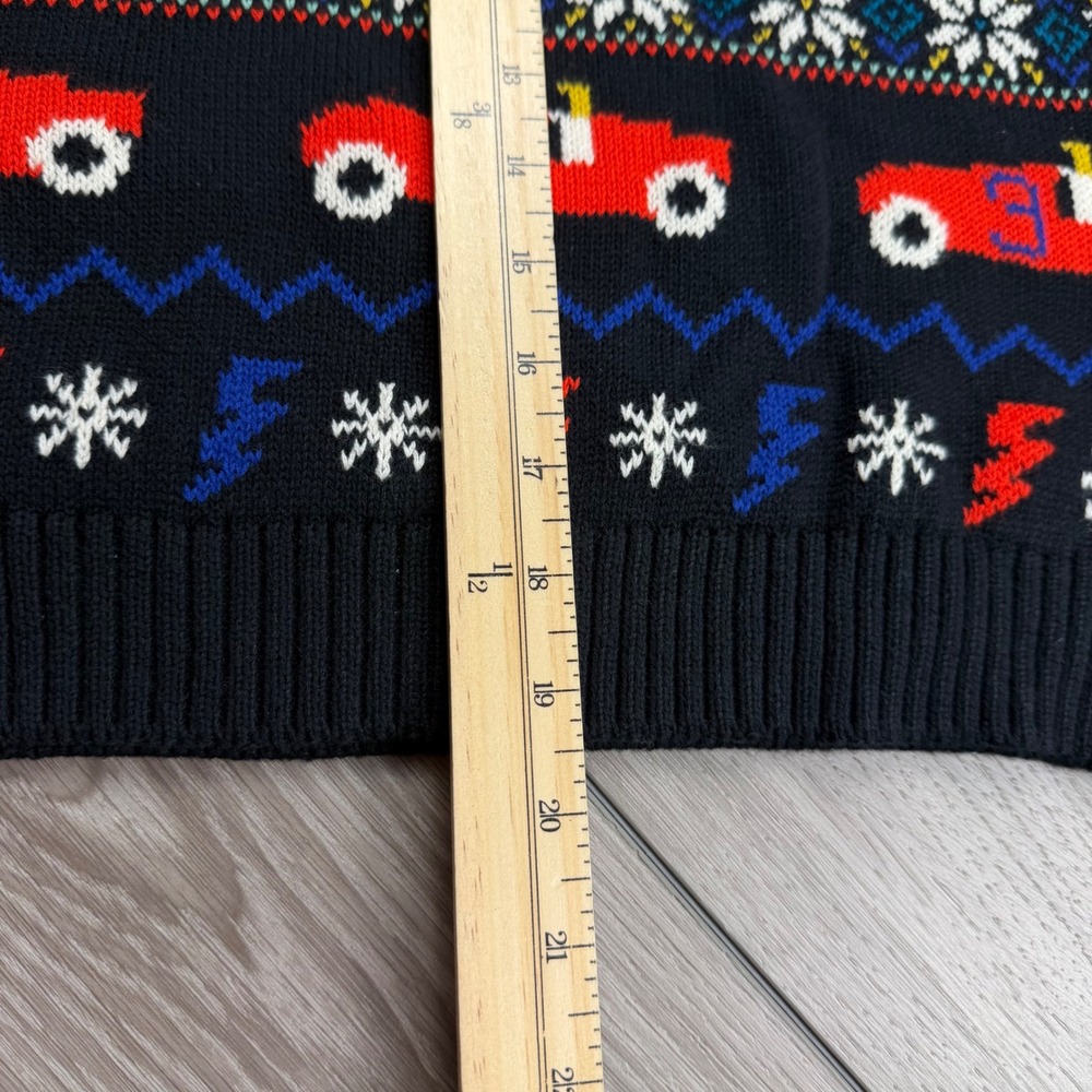 Hanna Andersson Kids Sweater Dinosaur Race Car Christmas Navy Blue 8 - Picture 7 of 8